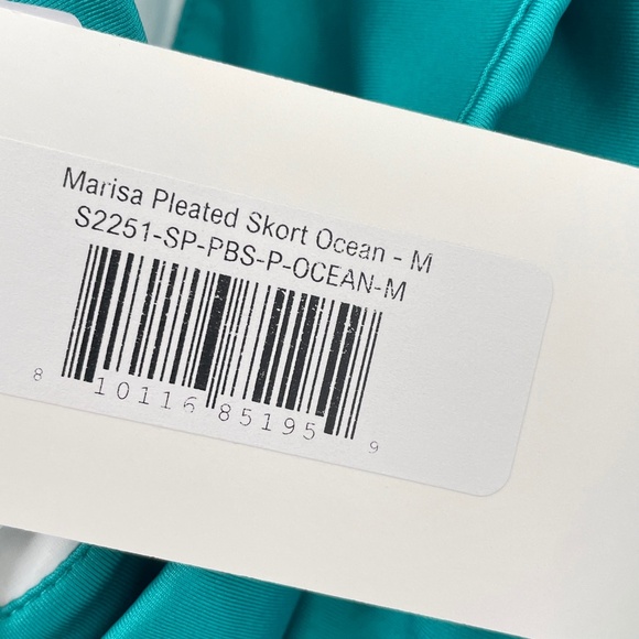 Amy Sport Ocean Green MARISA Pleated Skort Golf Skirt - NWT - Picture 6 of 9